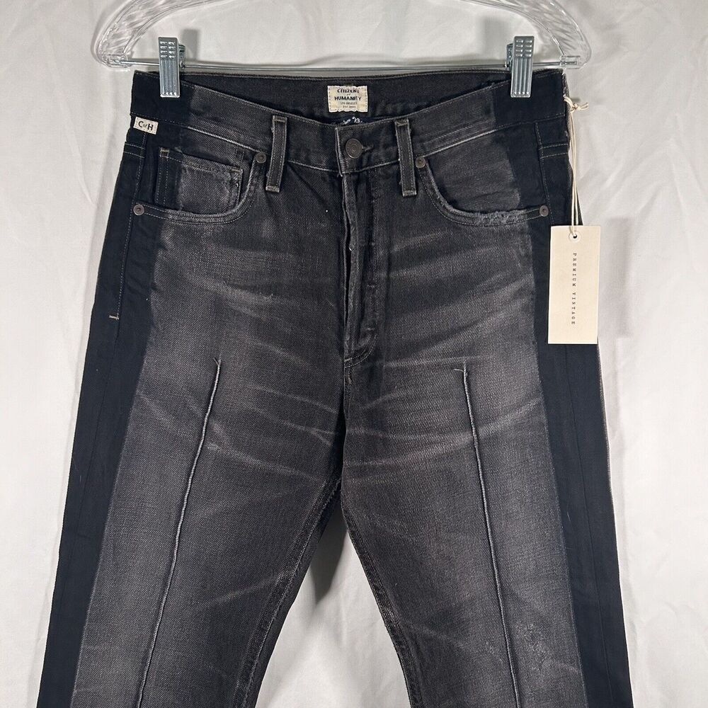 Citizens of Humanity Jeans Women's 27 Black Grey Button Fly High Rise Gia Ankle - Picture 2 of 13